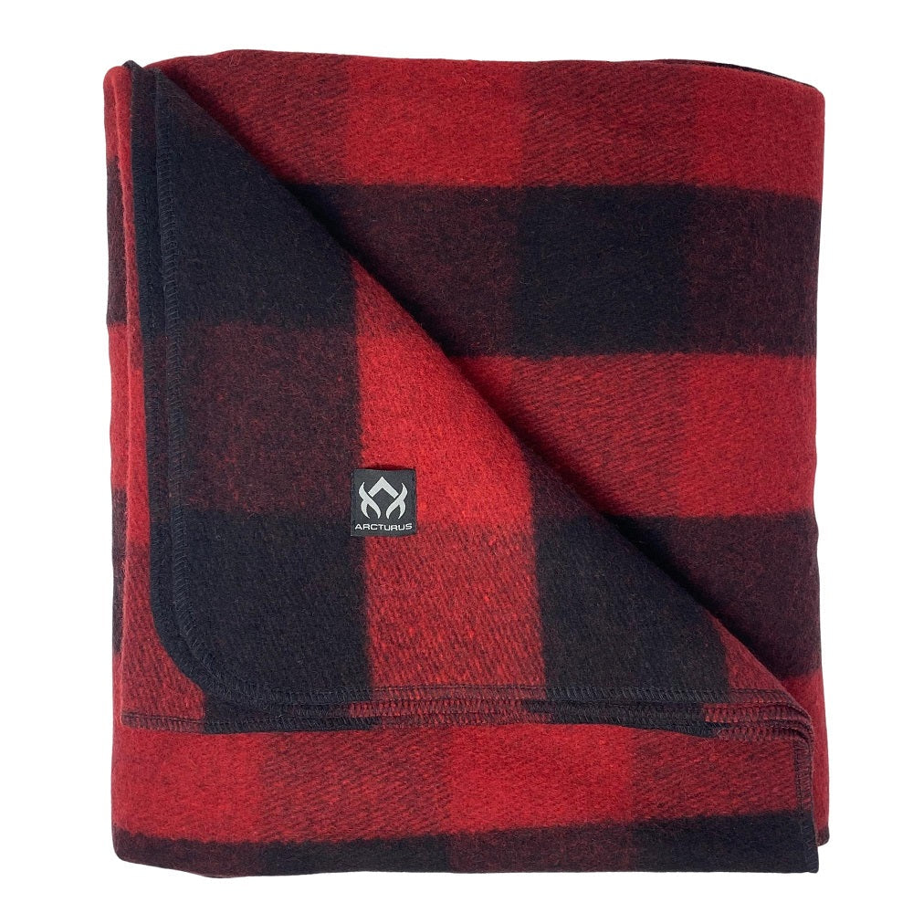 Arcturus Backwoods Wool Blanket Red Buffalo Plaid from Arcturus
