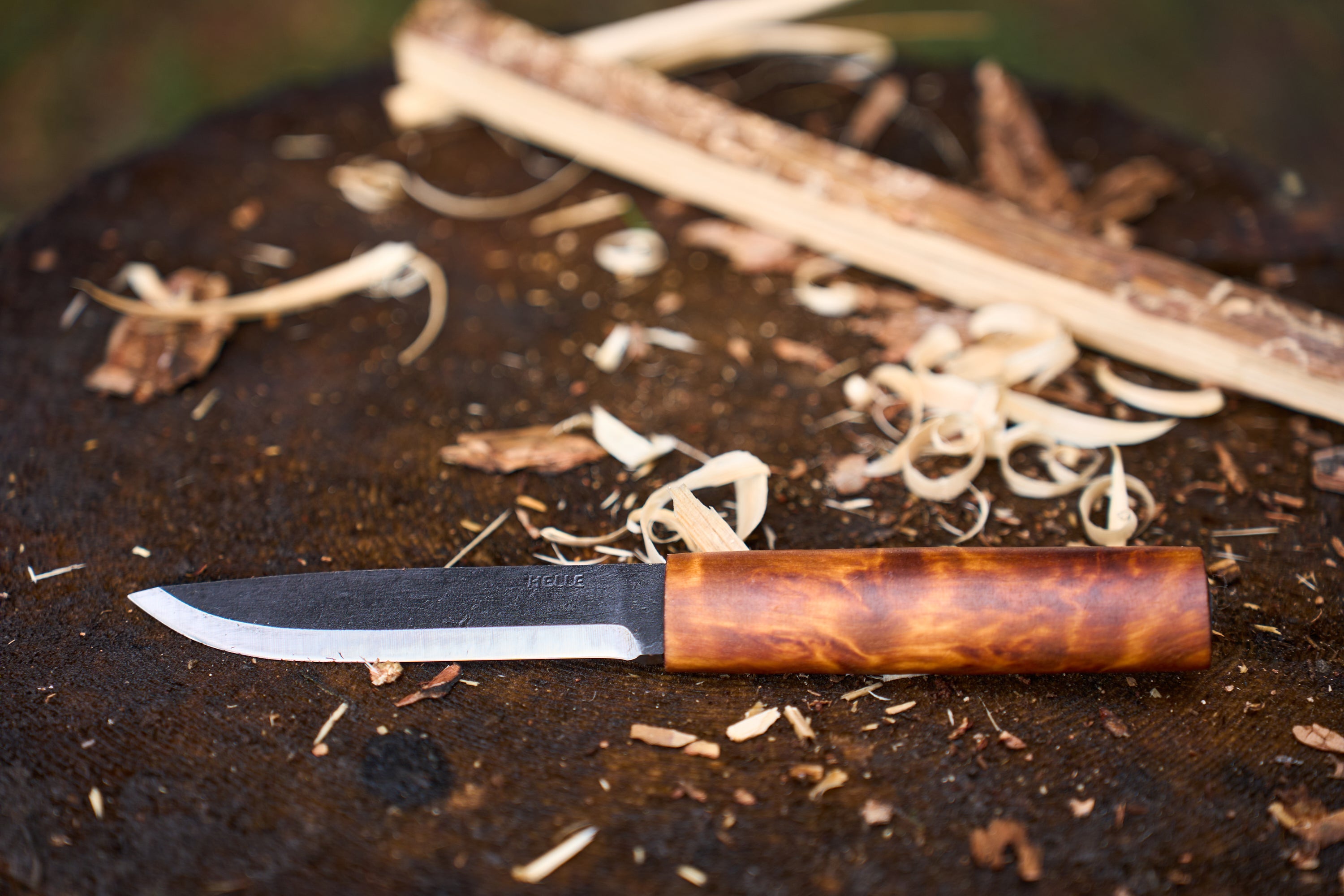 Helle Knives Viking 110mm Carbon Steel Hunting Knife from Helle