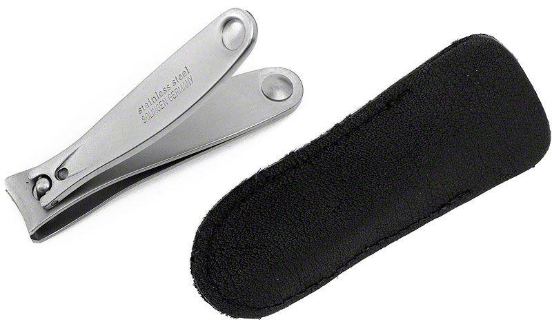 Dovo Stainless Satin Finished Small Nail Clipper in Leather Sheath from Dovo