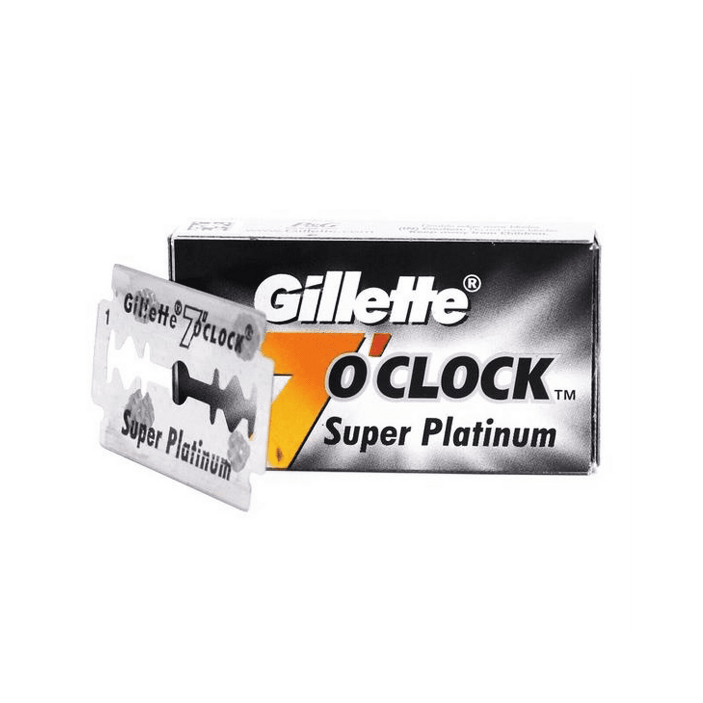 Gillette 7 O'Clock Super Platinum Black Double Edge Razor Blades, 5 Pack from Howi Inc
