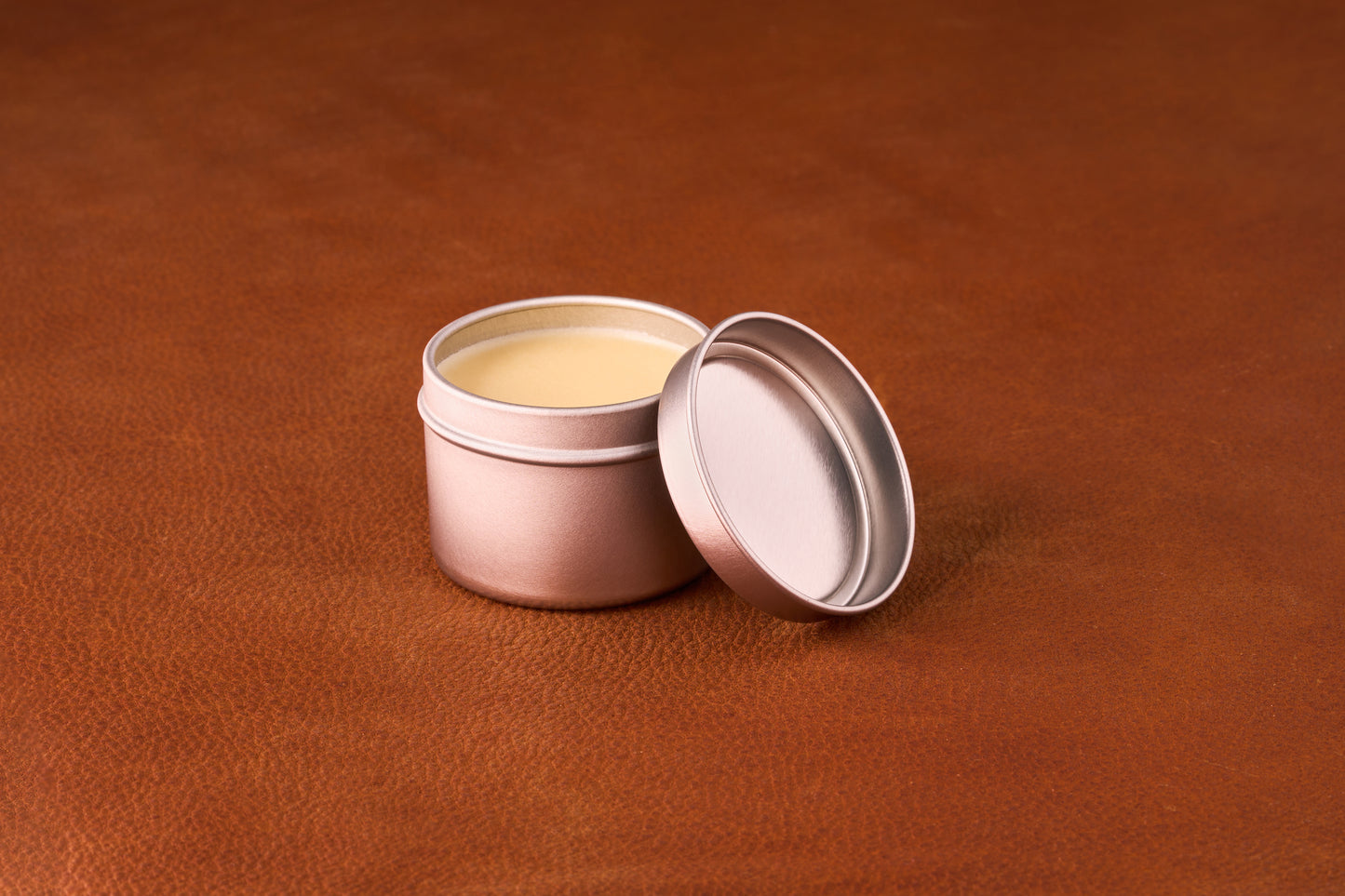 Mammoth Beard Co. Beard Balm Legends Special Edition 60ml tin open, revealing pale yellow balm, ideal for moisturizing and controlling longer beards.