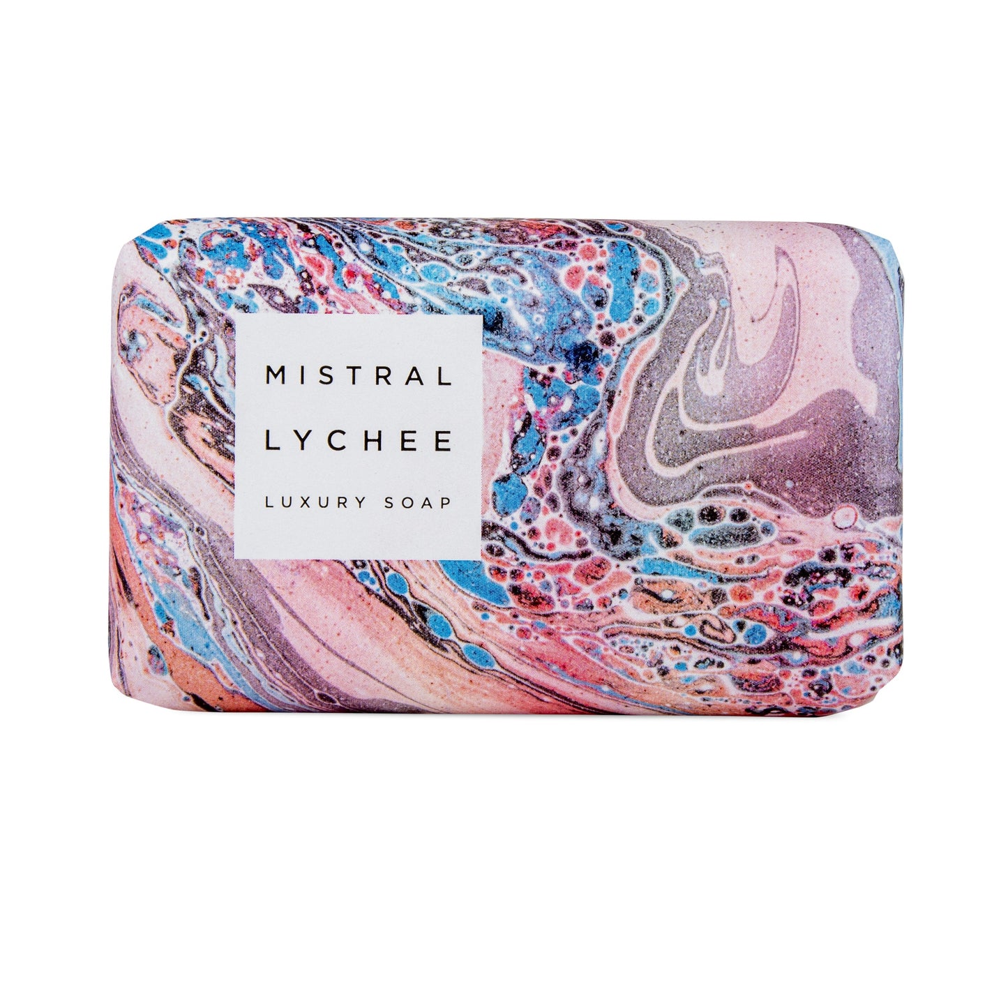 Mistral Marbles Lychee Rose Bar Soap from Mistral