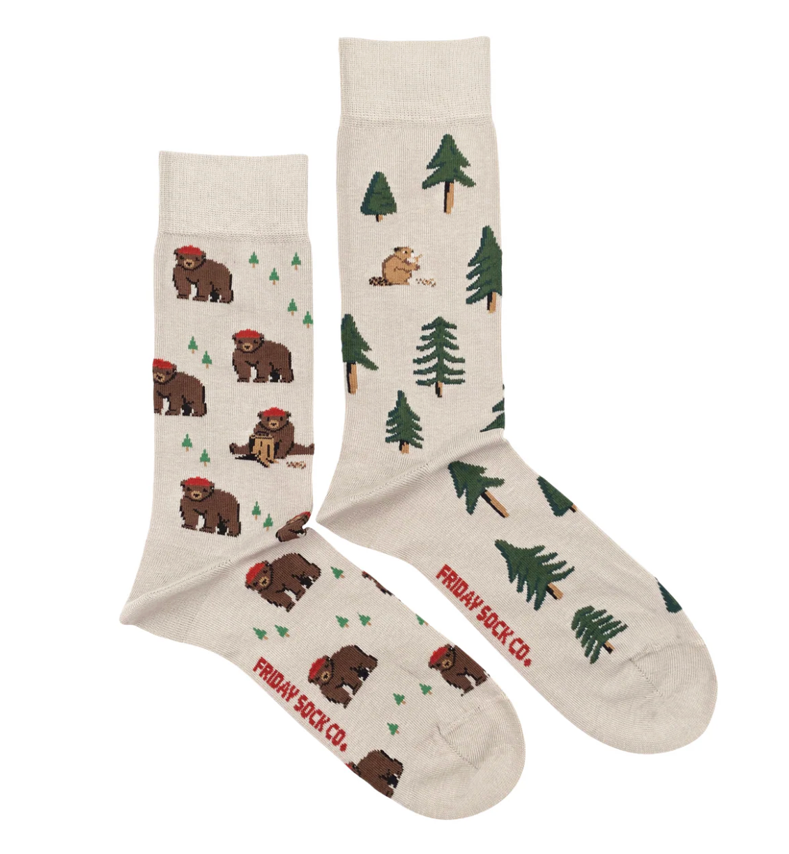 Friday Sock Co. Bear in Hat and Tree from Friday Sock Co.