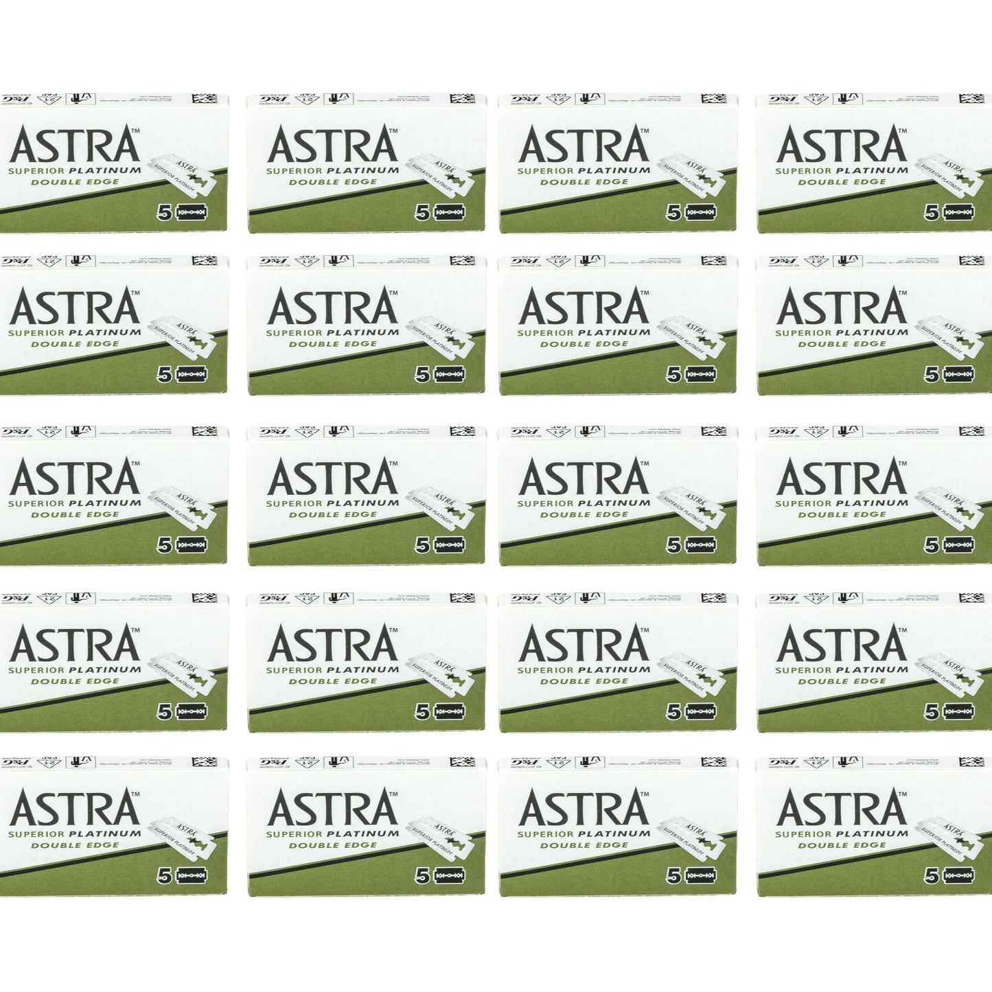 Sleeve of Astra Edge Razor Blades (100 Blades) from Astra