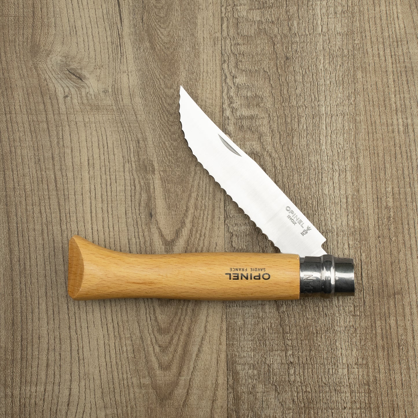Opinel Inox No.12 Serrated Camp Cooking Knife from Opinel