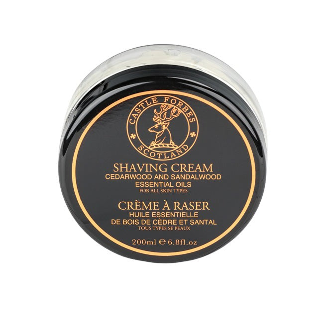Castle Forbes Cedar and Sandalwood Essential Oil Shaving Cream 200ml from Castle Forbes
