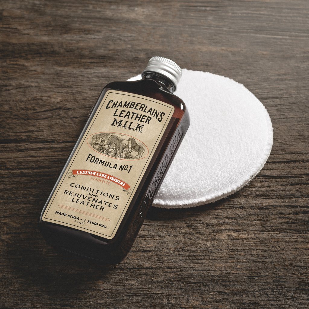 Chamberlain's Leather Milk - Leather Care Liniment/ Moisturizer No.1 6oz w/ Applicator Pad from Chamberlain's