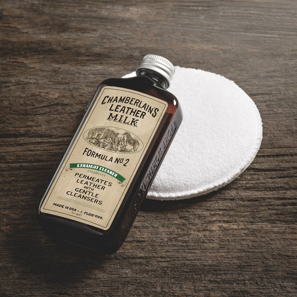 Chamberlain's Leather Milk - Straight Leather Cleaner No.2 6oz w/ Applicator Pad from Chamberlain's