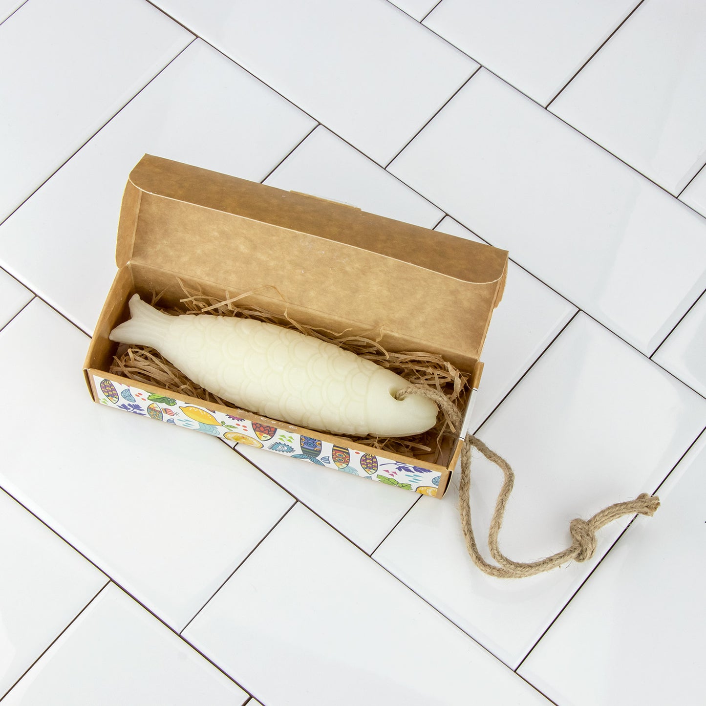Castelbel Porto Sardine Collection Sea Salt and Lemon Soap On a Rope from Castelbel