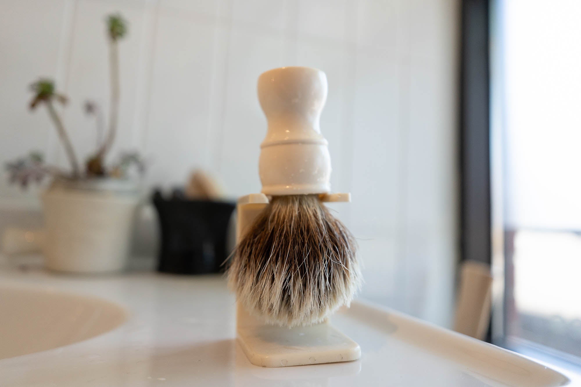 Shaving brush on sale badger hair