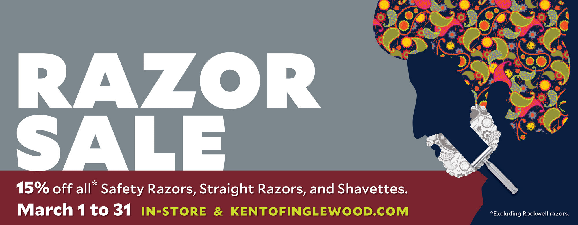 15% off Straight Razors, Safety Razors & Shavettes During March!