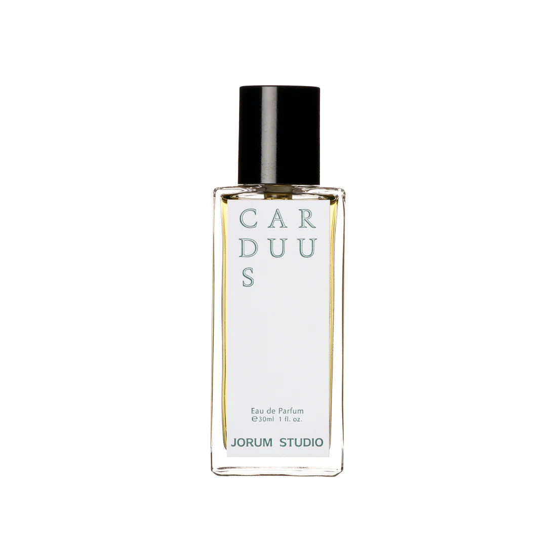 Perfume bottle labeled 'Carduus' by Jorum Studio on a white background