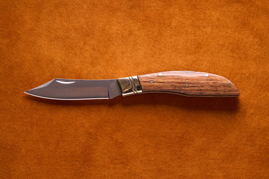 Grohmann Mini Russell Lockblade with Rosewood Handle, 4" Clip Point