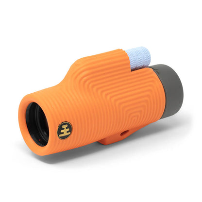 NOCS Provisions Zoom Tube 8x32 Monocular with ribbed rubber armor, knurled focusing ring, and eyepiece, designed for durability and adventure.