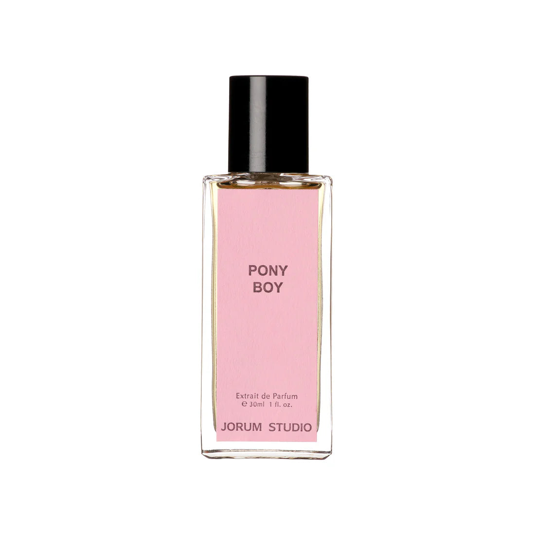 Perfume bottle labeled 'Pony Boy' by Jorum Studio on a white background