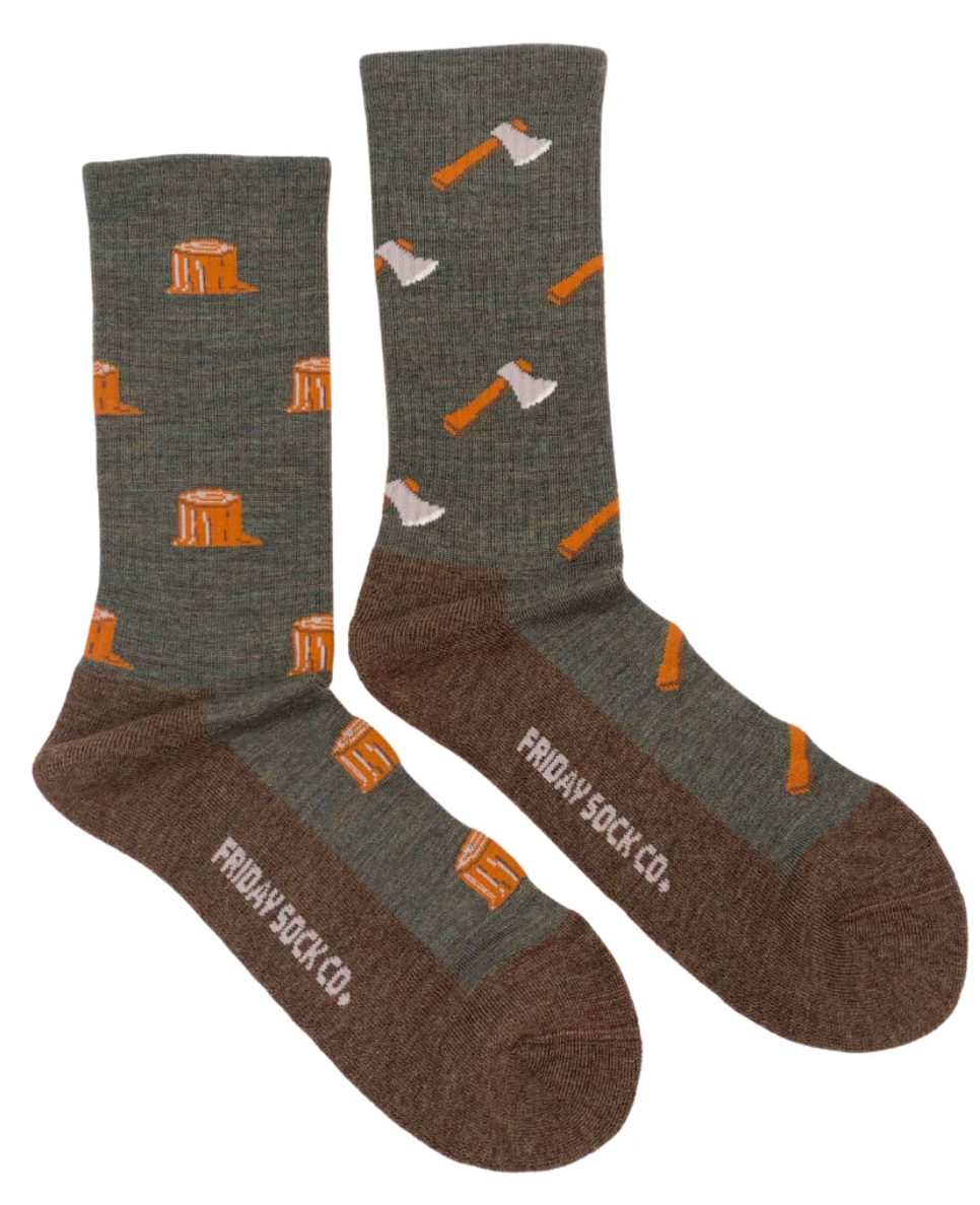 Friday Sock Co. Axe and Stump Merino Wool from Friday Sock Co.