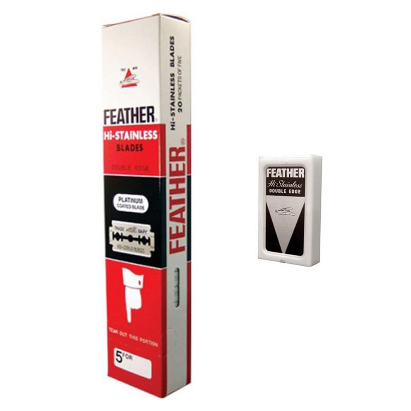 Sleeve of Feather 5-Pack Razor Blades (100 Blades) from Kent of Inglewood