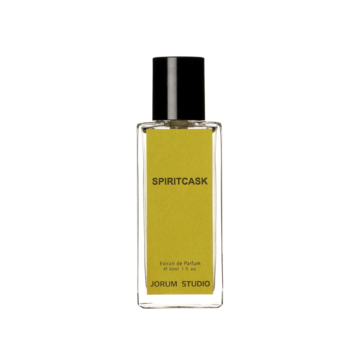 Perfume bottle labeled 'Spiritcask' by Jorum Studio on a white background