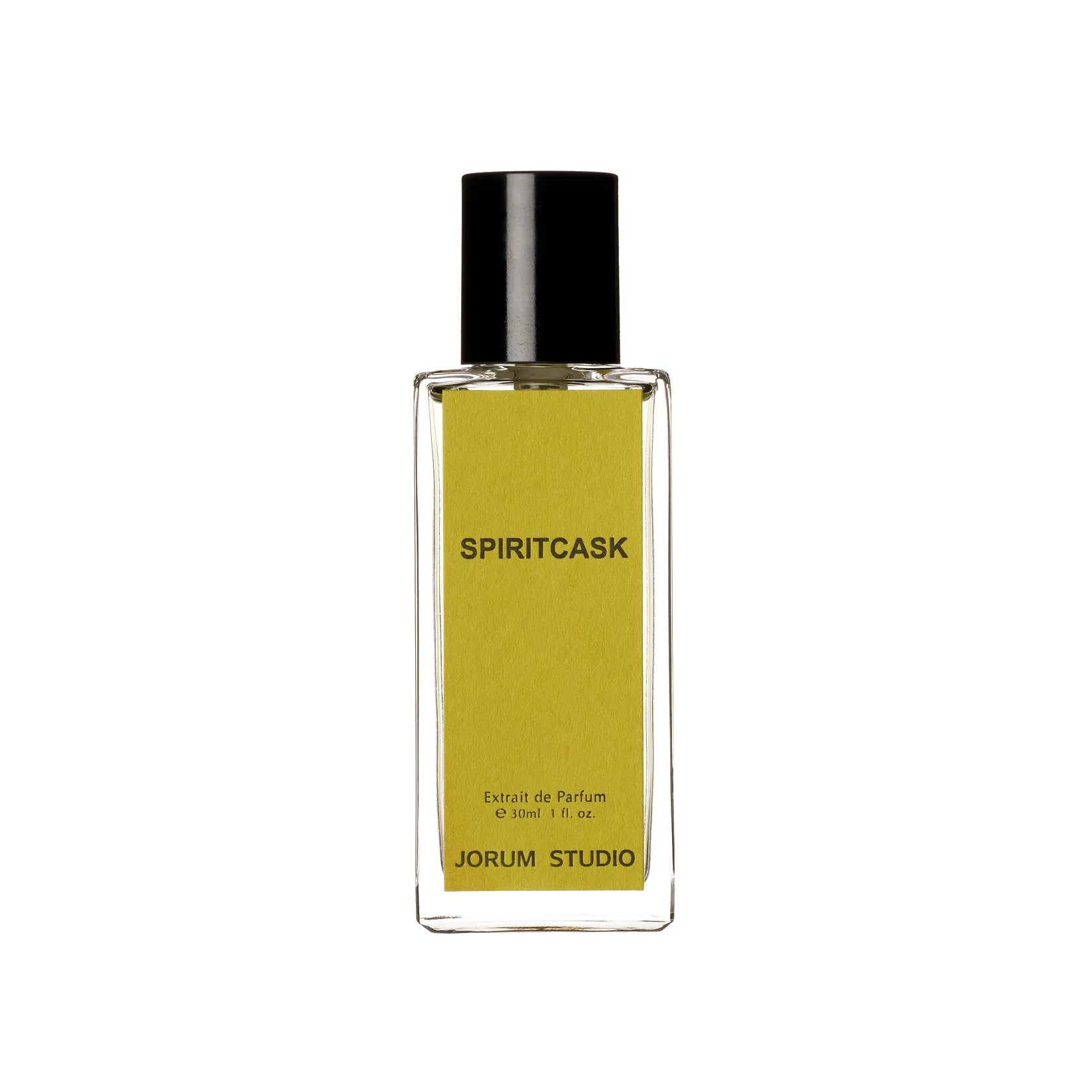 Perfume bottle labeled 'Spiritcask' by Jorum Studio on a white background