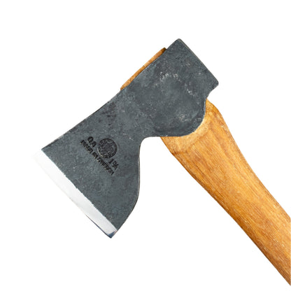 Hultafors Stalberg Carpenter's Axe with a sharpened Swedish steel head and a linseed-treated American hickory handle, designed for precision craftsmanship and durability.
