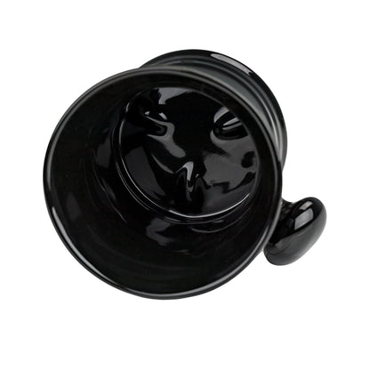 Kent of Inglewood Shaving Mug, top view showing its round rim, empty interior, and part of the handle, designed for soaking brushes and lathering shaving products.