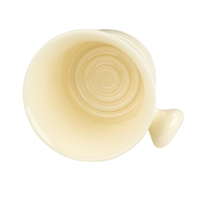 Top-down view of Kent of Inglewood Shaving Mug, ideal for brush soaking and lathering, featuring textured bottom for efficient soap and cream lathering.