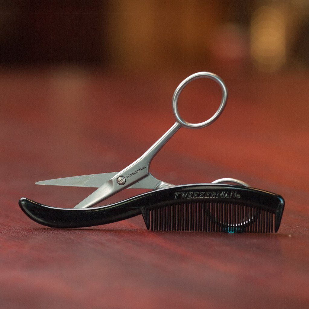 Tweezerman G.E.A.R. Moustache Scissors and Comb