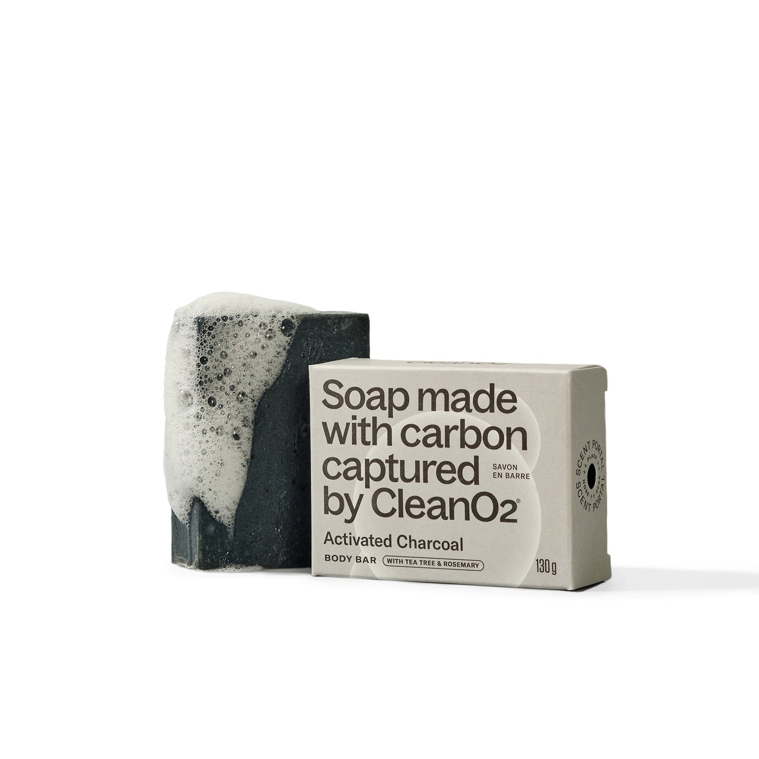 Clean O2 Activated Charcoal Body Bar