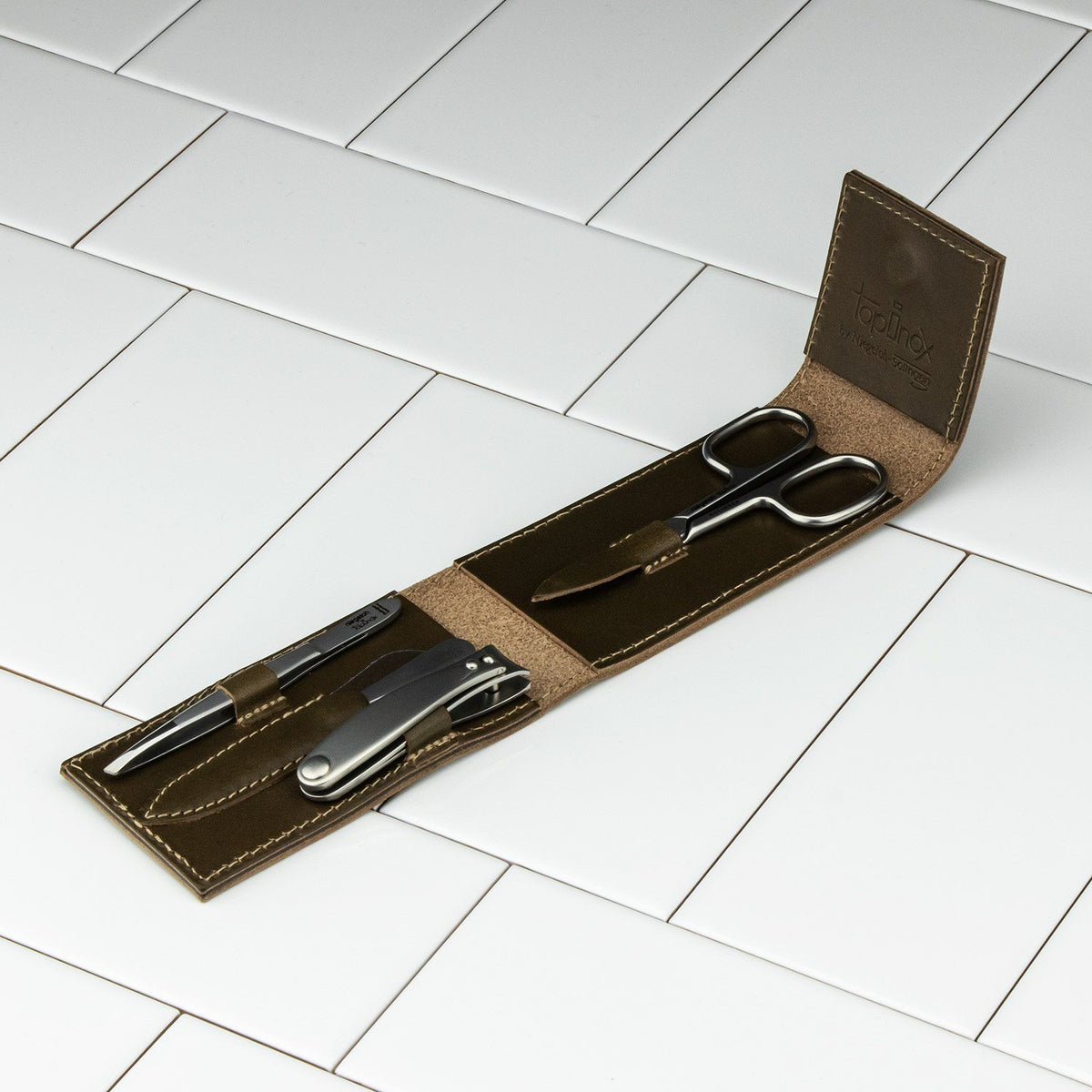 Niegeloh Havana S 4pc Manicure Set In High Quality Leather Case from Niegeloh