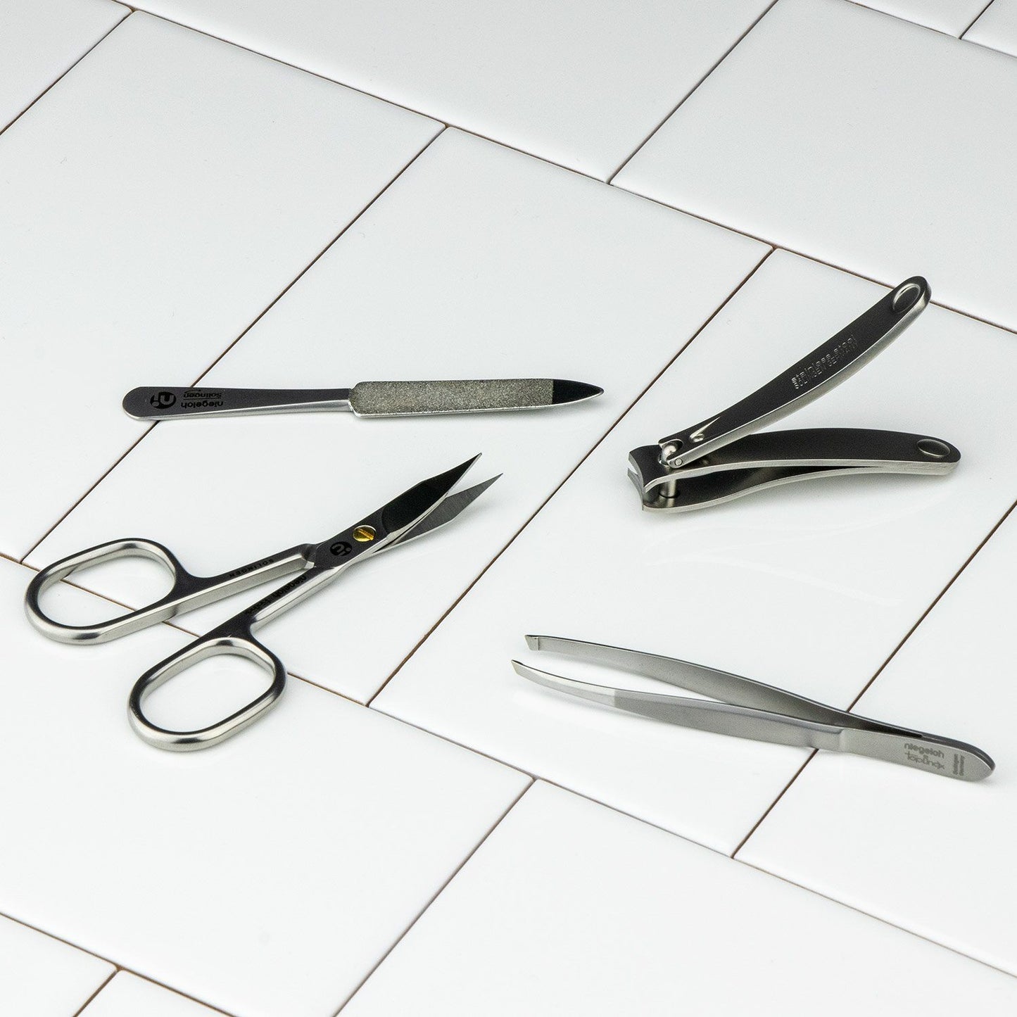 Niegeloh Imantado M 4 piece Manicure Set In High Quality Leather Case from Niegeloh