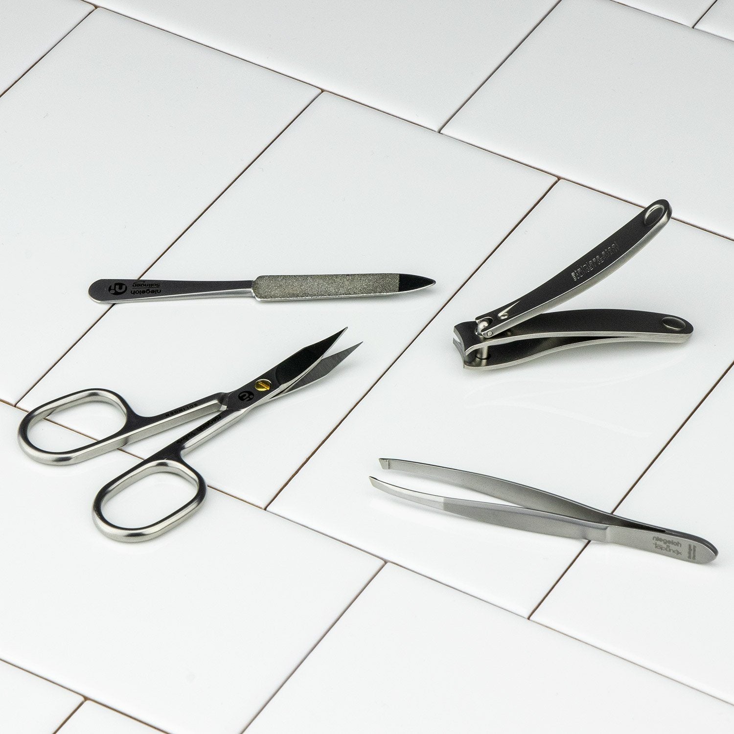 Niegeloh Imantado M 4 piece Manicure Set In High Quality Leather Case from Niegeloh