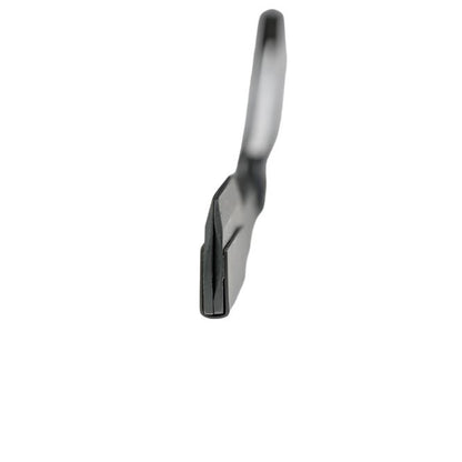 Kent of Inglewood Straight Razor Shavette close-up, featuring a thin, flat head with a central drain slot, highlighting its precision and easy maintenance for quality shaves.