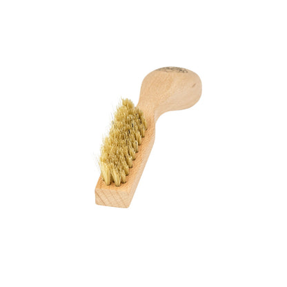 Kent of England Wooden Beard Brush with Slanted Bristle features a wooden handle and natural-fiber bristles, ideal for precise, durable grooming by hand.