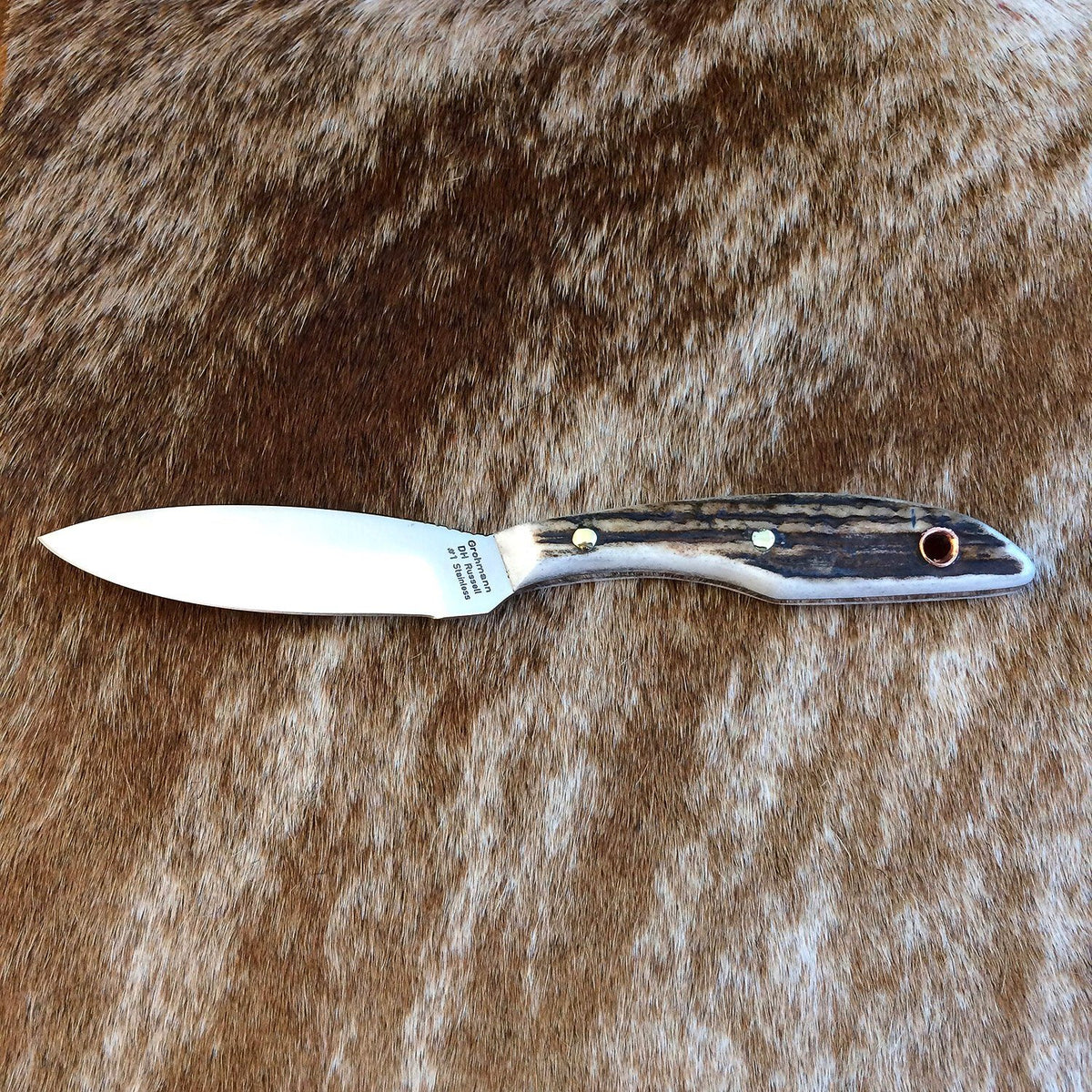 Grohmann D.H. Russell Belt Knife with Stag Horn Handle