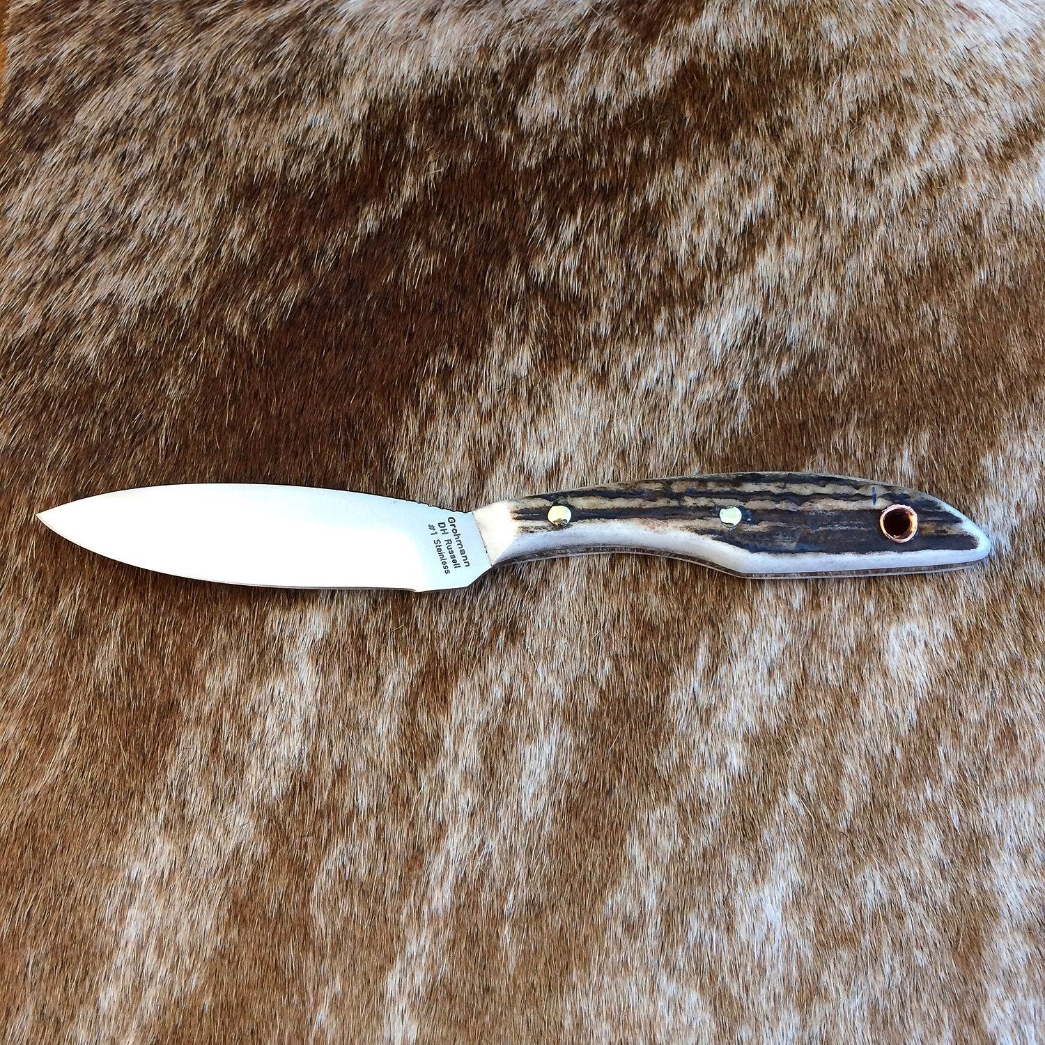 Grohmann D.H. Russell Belt Knife with Stag Horn Handle