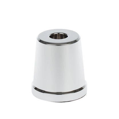 Rockwell Razors Stainless Steel Stand for Double Edge Safety Razor, chrome-plated conical adapter with threaded bore, ideal for finishing faucet or valve stem hardware.
