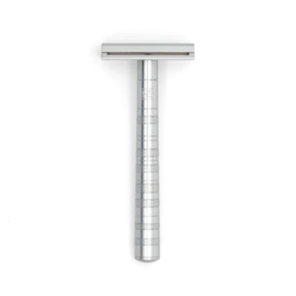 Henson Safety Razor Aircraft Aluminum, featuring a T-bar design with a replaceable head, crafted from durable aircraft-grade aluminum for a smooth, comfortable shaving experience.