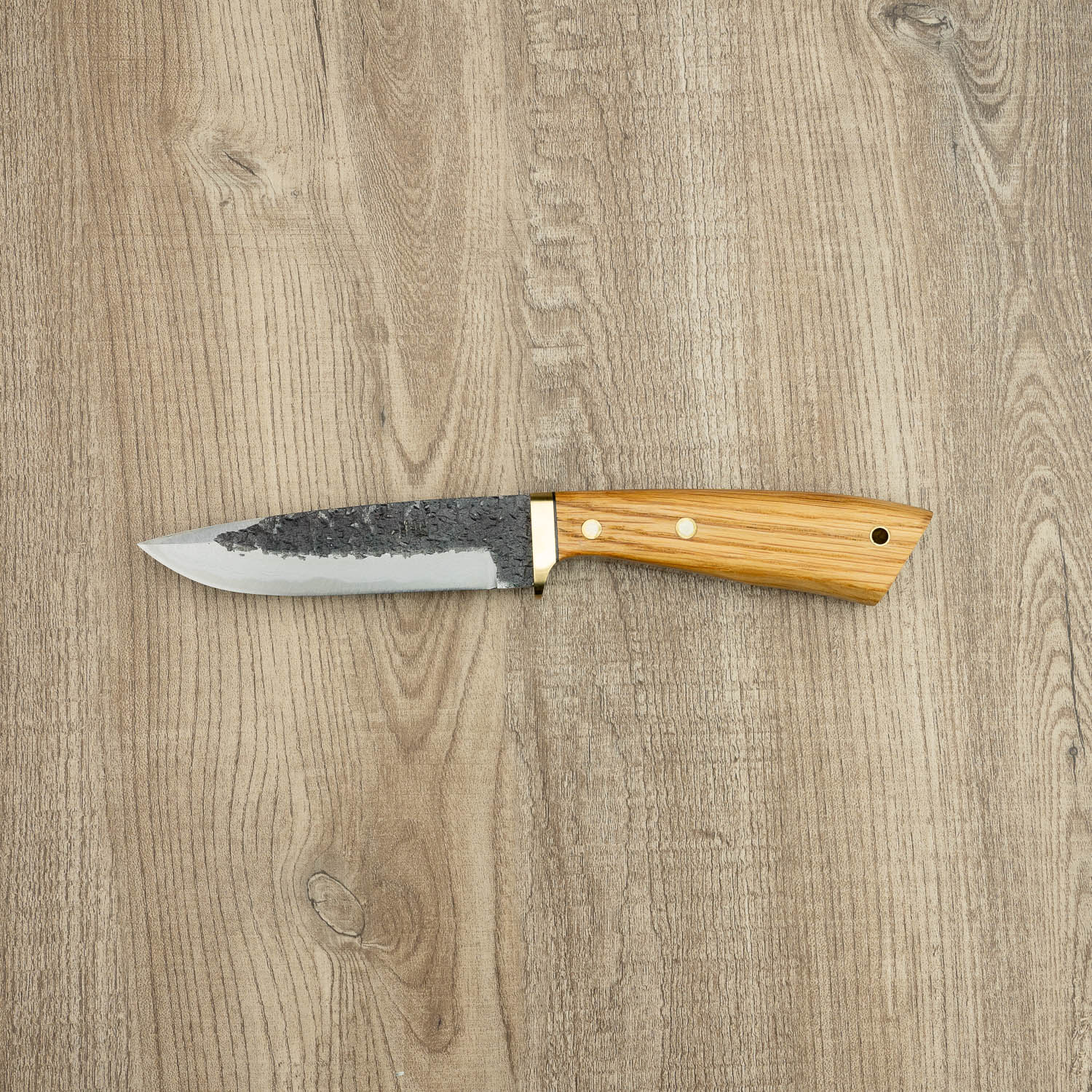 IC-CUT Tosaden Tanba Damascus Tsuchime Outdoor Knife 115mm