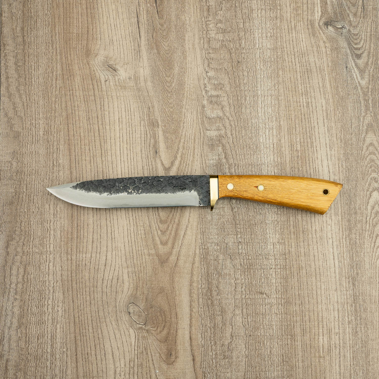IC-CUT Tosaden Tanba Damascus Tsuchime Outdoor Knife 150mm