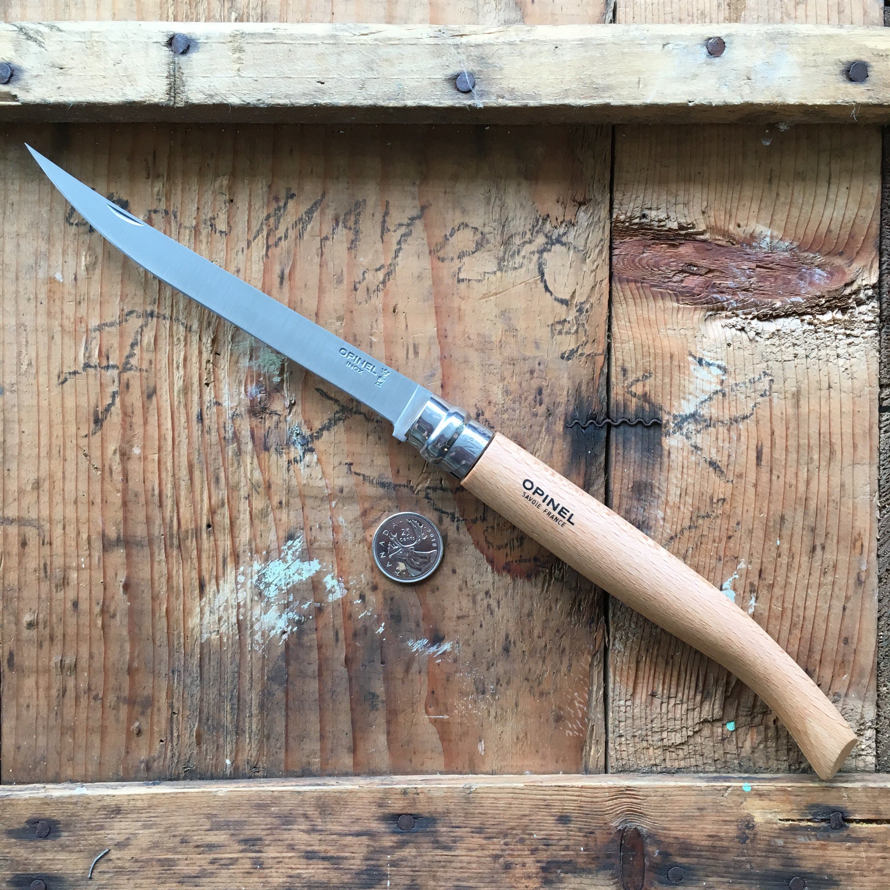 Opinel Slim Knife No.15 Beechwood Handle Stainless Blade