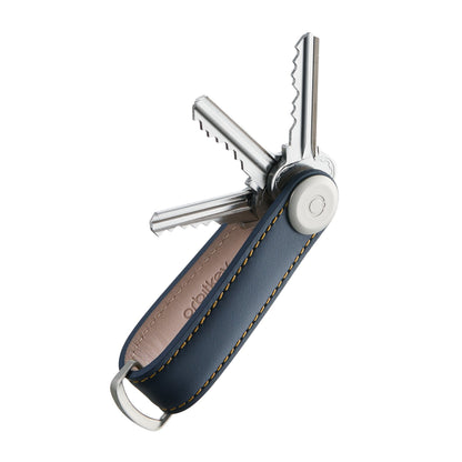 Orbitkey Leather Key Organizer, a compact EDC essential, holds 2-7 keys neatly with a pivot screw and features a D-ring for larger items.