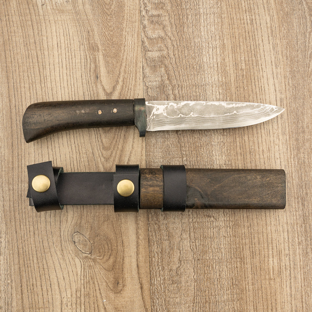 Takeshi Saji Kamui Style Damascus Hunting Knife 120mm