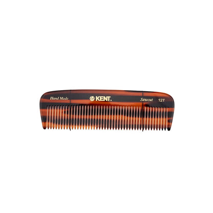 Kent of England Pocket Comb, model 12T, tortoiseshell-style, double-toothed, hand-made; promotes healthy hair by reducing static and stimulating natural oils.
