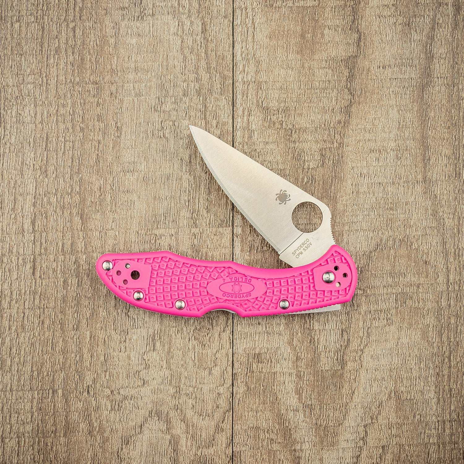 Spyderco Delica 4 Lightweight Pink S30V Folding Knife from Spyderco